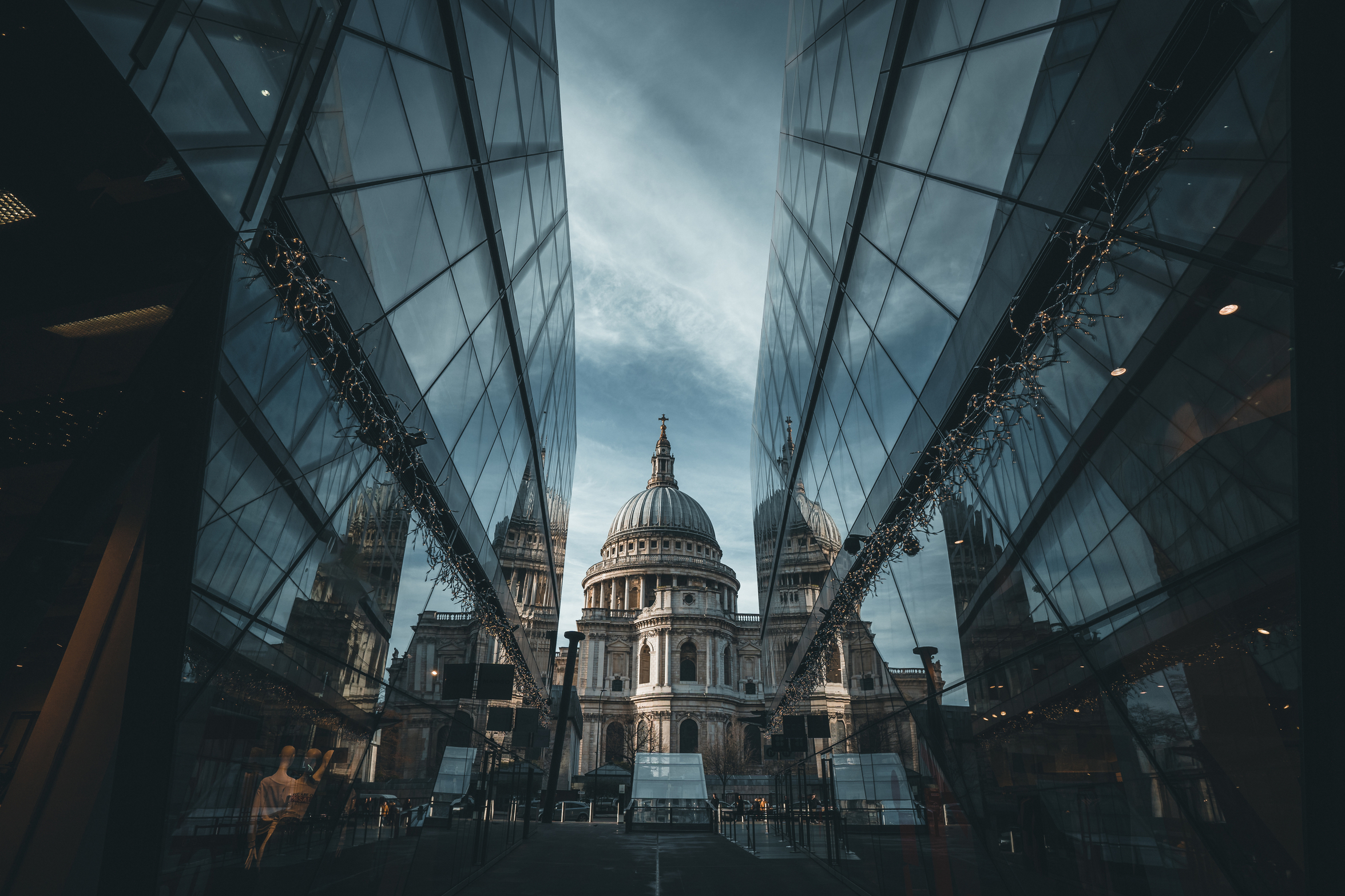Photo of a London building taken from the view over a bridge